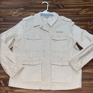 NWOT Vineyard Vines  Women's Utility Jacket in Cream size small Elbow sleeves